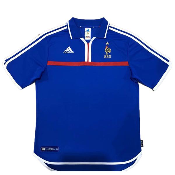 France home retro european championship soccer jersey maillot match men's 1st sportwear football shirt 2000